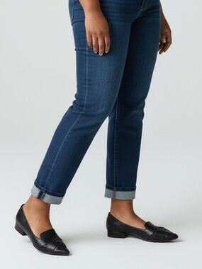 Cole Haan Black Leather Pointed Toe Woven Flats